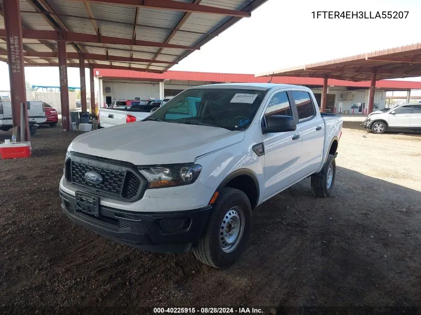 2020 Ford Ranger Xl VIN: 1FTER4EH3LLA55207 Lot: 40225915