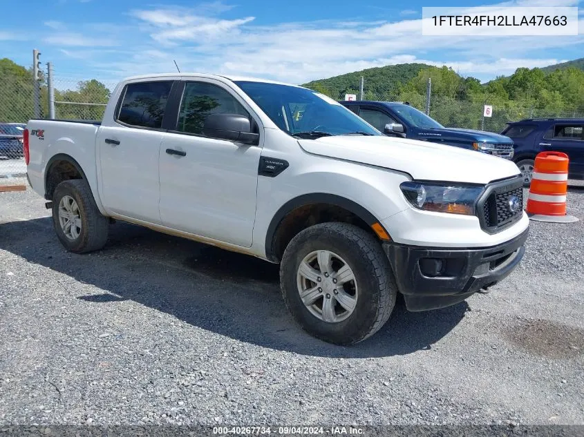 2020 Ford Ranger Xlt VIN: 1FTER4FH2LLA47663 Lot: 40267734