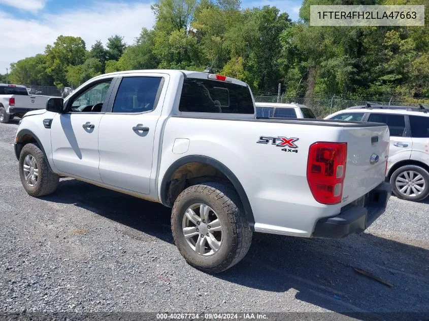 2020 Ford Ranger Xlt VIN: 1FTER4FH2LLA47663 Lot: 40267734