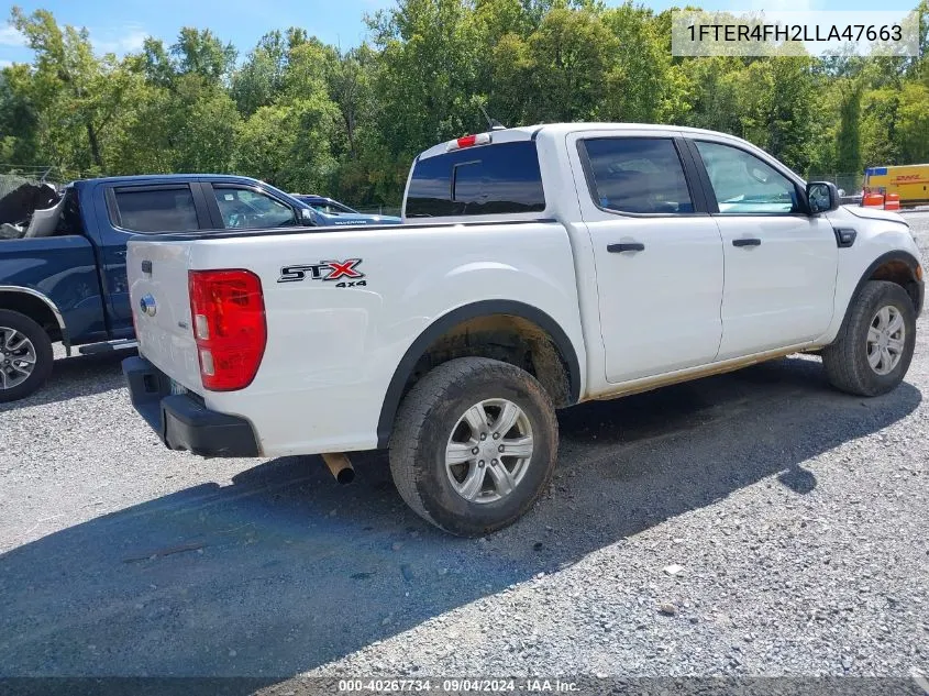 2020 Ford Ranger Xlt VIN: 1FTER4FH2LLA47663 Lot: 40267734