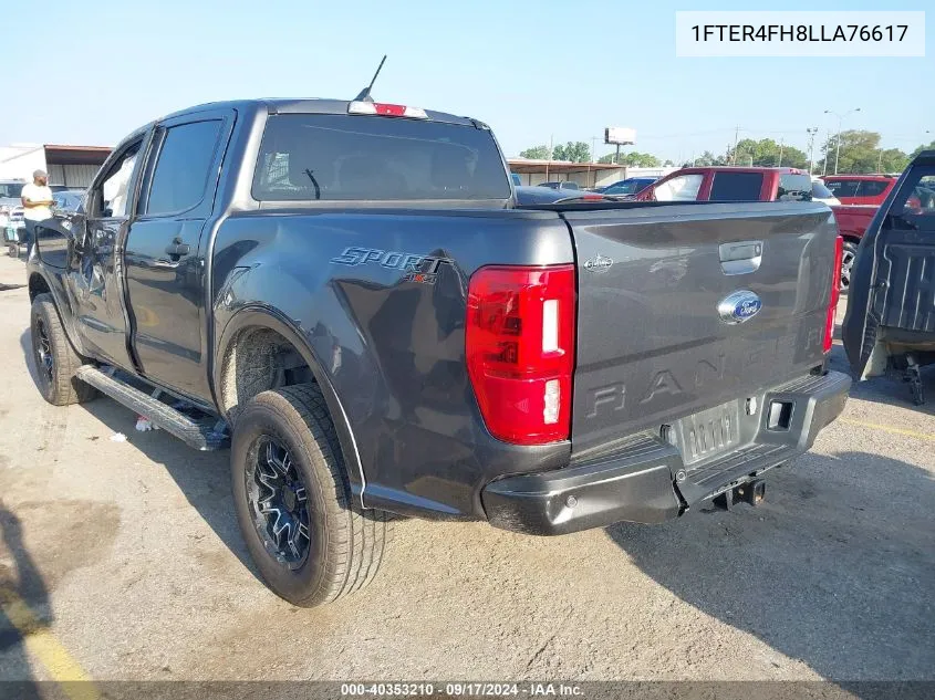 2020 Ford Ranger Xl/Xlt/Lariat VIN: 1FTER4FH8LLA76617 Lot: 40353210