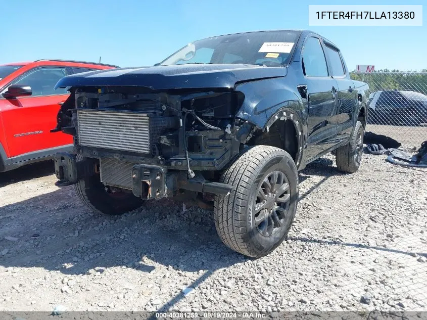 2020 Ford Ranger Lariat VIN: 1FTER4FH7LLA13380 Lot: 40381259