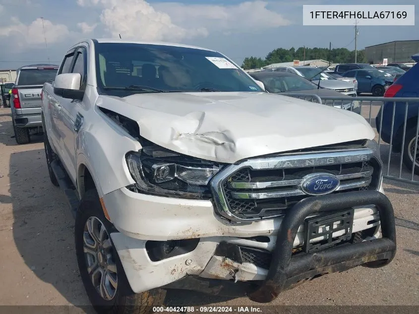 2020 Ford Ranger Lariat VIN: 1FTER4FH6LLA67169 Lot: 40424788