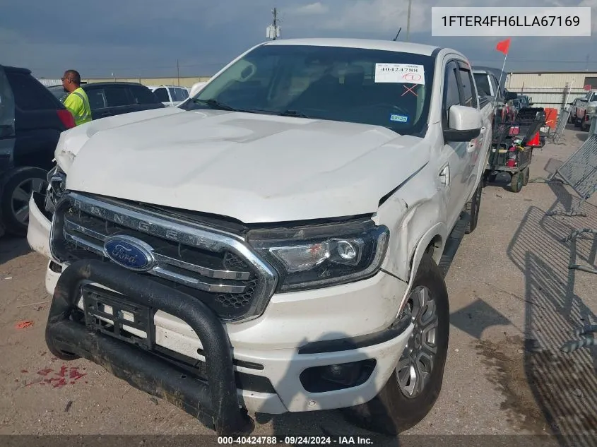 2020 Ford Ranger Lariat VIN: 1FTER4FH6LLA67169 Lot: 40424788