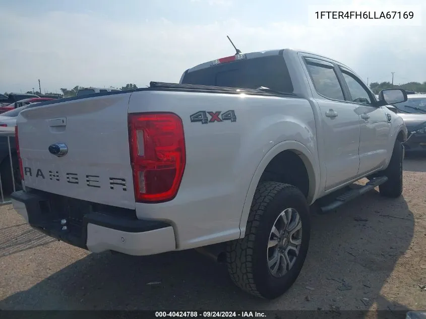 2020 Ford Ranger Lariat VIN: 1FTER4FH6LLA67169 Lot: 40424788