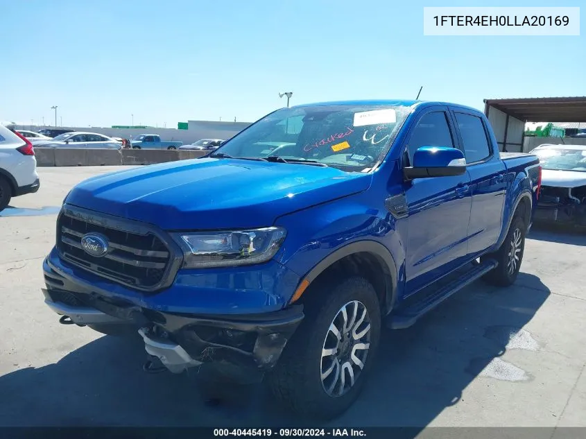 2020 Ford Ranger Lariat VIN: 1FTER4EH0LLA20169 Lot: 40445419