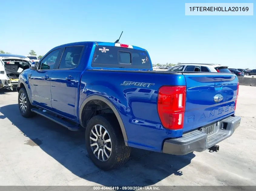 2020 Ford Ranger Lariat VIN: 1FTER4EH0LLA20169 Lot: 40445419