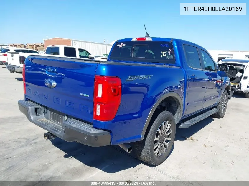 2020 Ford Ranger Lariat VIN: 1FTER4EH0LLA20169 Lot: 40445419