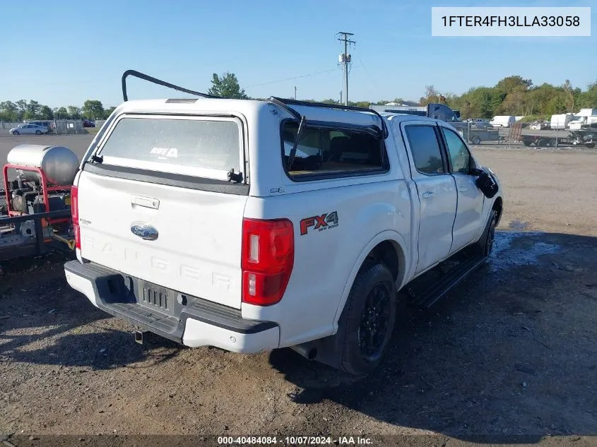 2020 Ford Ranger Xl/Xlt/Lariat VIN: 1FTER4FH3LLA33058 Lot: 40484084