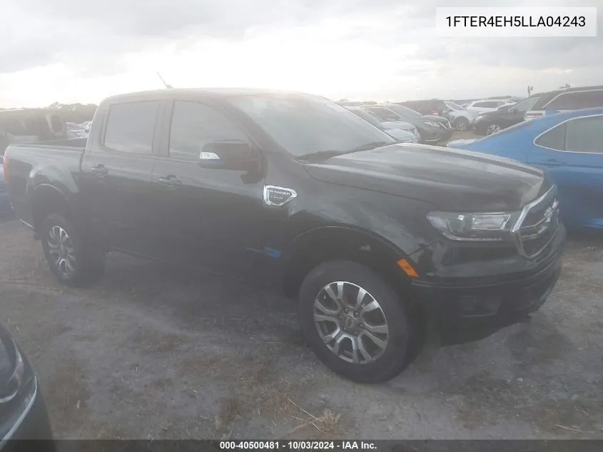 2020 Ford Ranger Lariat VIN: 1FTER4EH5LLA04243 Lot: 40500481