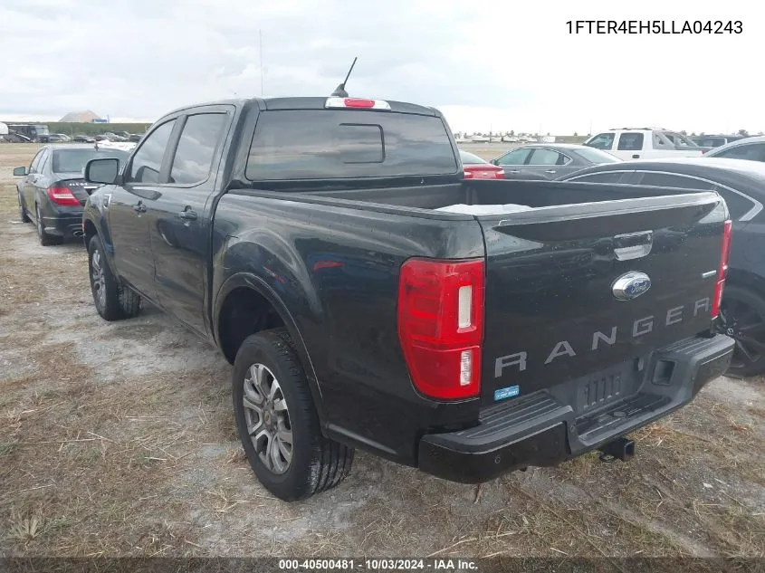 2020 Ford Ranger Lariat VIN: 1FTER4EH5LLA04243 Lot: 40500481