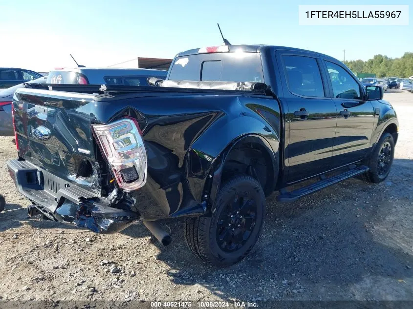 2020 Ford Ranger Xlt VIN: 1FTER4EH5LLA55967 Lot: 40521475