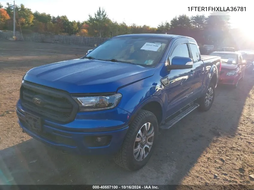 2020 Ford Ranger Lariat VIN: 1FTER1FHXLLA36781 Lot: 40557100