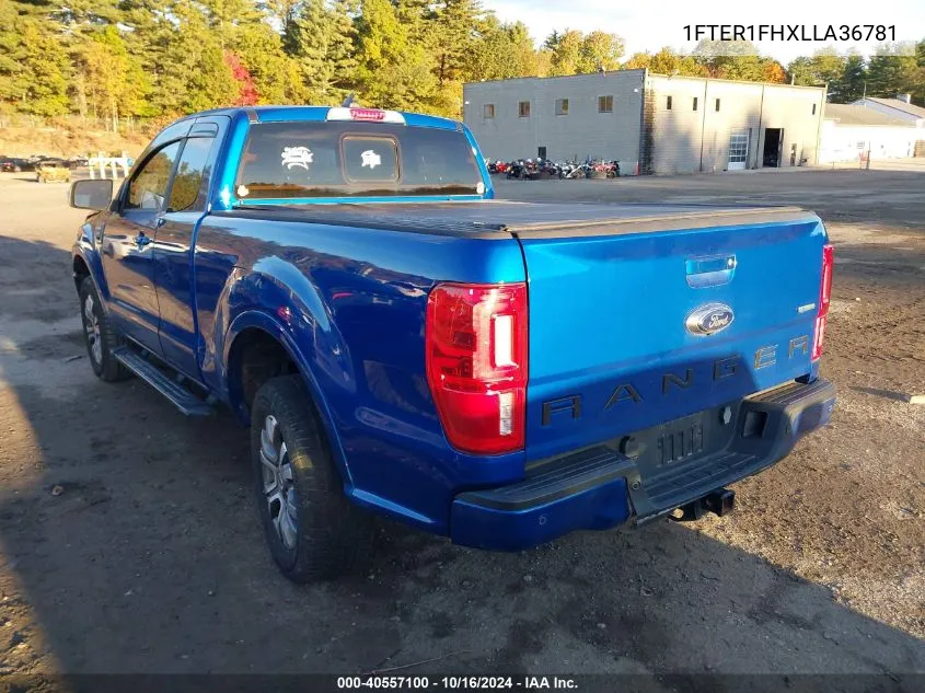 2020 Ford Ranger Lariat VIN: 1FTER1FHXLLA36781 Lot: 40557100