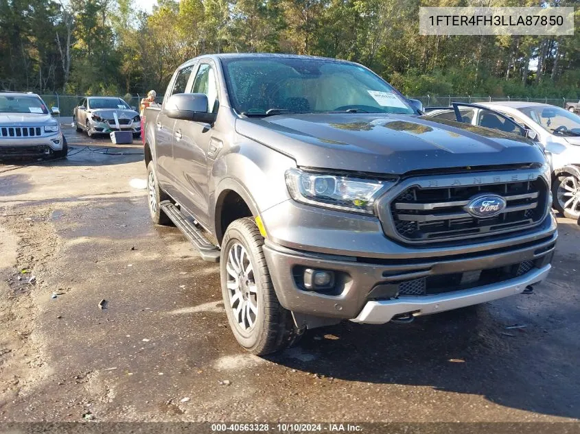 2020 Ford Ranger Lariat VIN: 1FTER4FH3LLA87850 Lot: 40563328