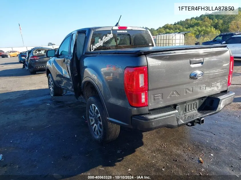 2020 Ford Ranger Lariat VIN: 1FTER4FH3LLA87850 Lot: 40563328