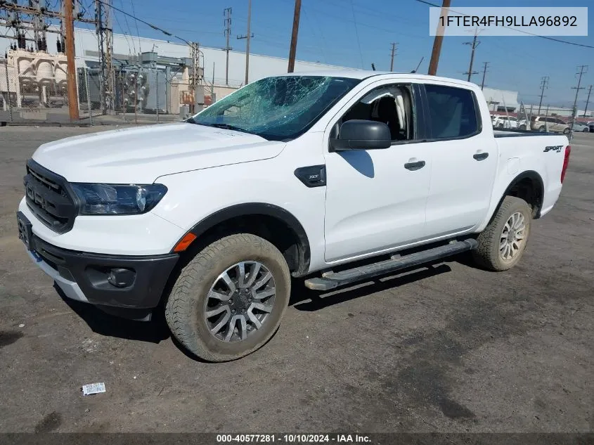 2020 Ford Ranger Xlt VIN: 1FTER4FH9LLA96892 Lot: 40577281