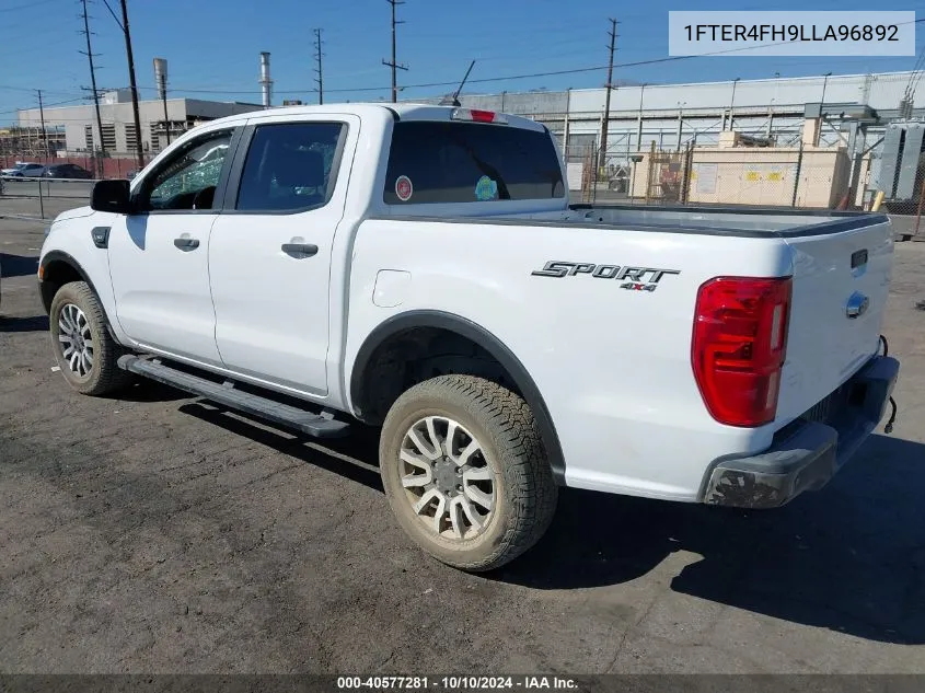 2020 Ford Ranger Xlt VIN: 1FTER4FH9LLA96892 Lot: 40577281