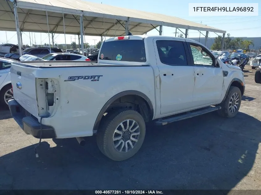 2020 Ford Ranger Xlt VIN: 1FTER4FH9LLA96892 Lot: 40577281