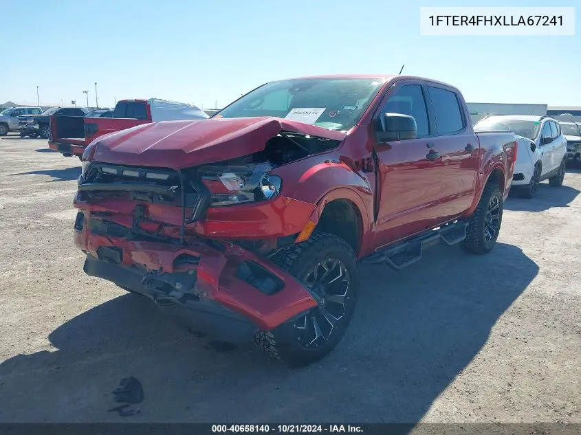 2020 Ford Ranger Xlt VIN: 1FTER4FHXLLA67241 Lot: 40658140