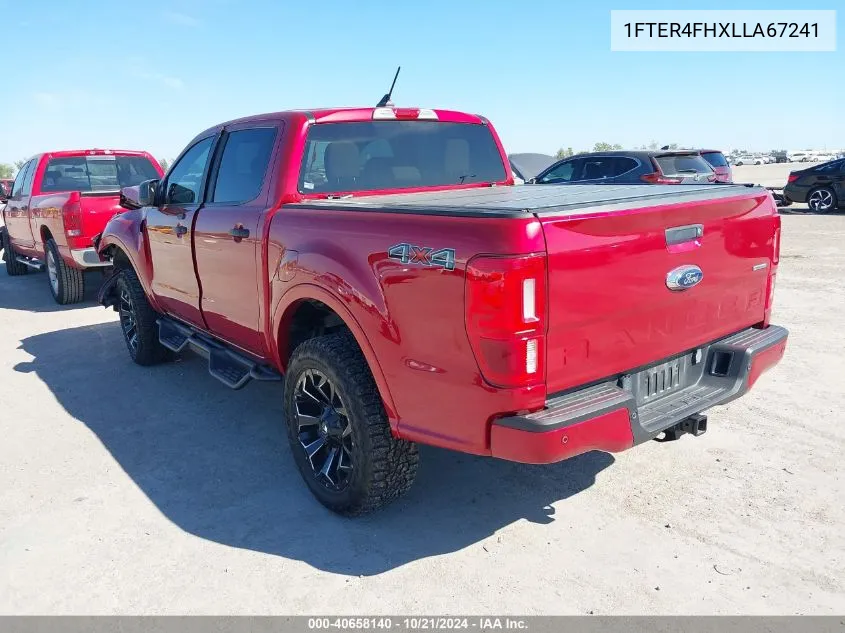 2020 Ford Ranger Xlt VIN: 1FTER4FHXLLA67241 Lot: 40658140