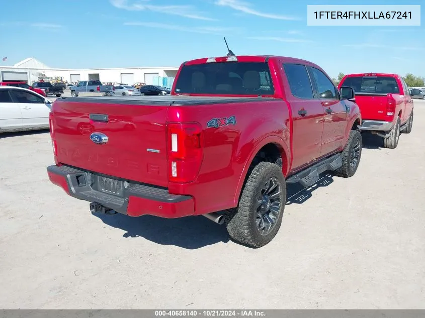 2020 Ford Ranger Xlt VIN: 1FTER4FHXLLA67241 Lot: 40658140