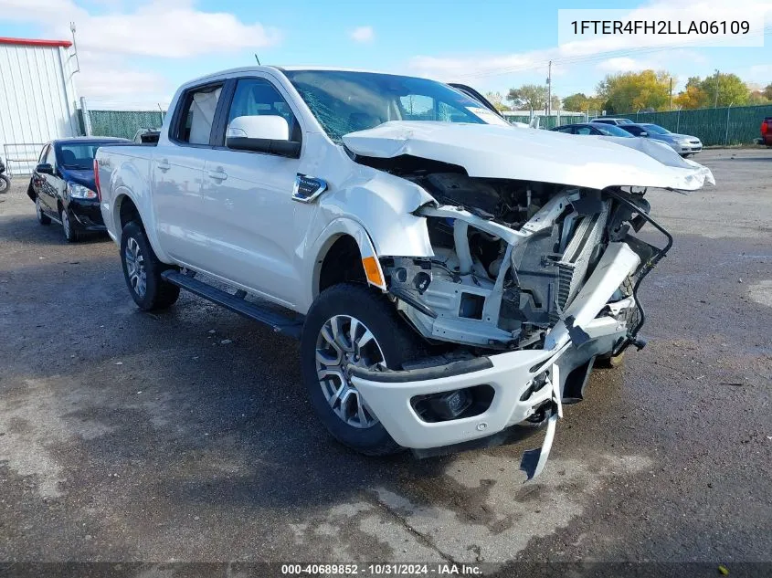 2020 Ford Ranger Lariat VIN: 1FTER4FH2LLA06109 Lot: 40689852