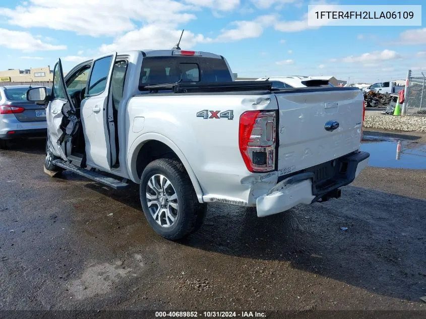 2020 Ford Ranger Lariat VIN: 1FTER4FH2LLA06109 Lot: 40689852