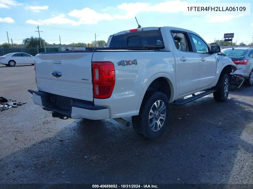 2020 Ford Ranger Lariat VIN: 1FTER4FH2LLA06109 Lot: 40689852