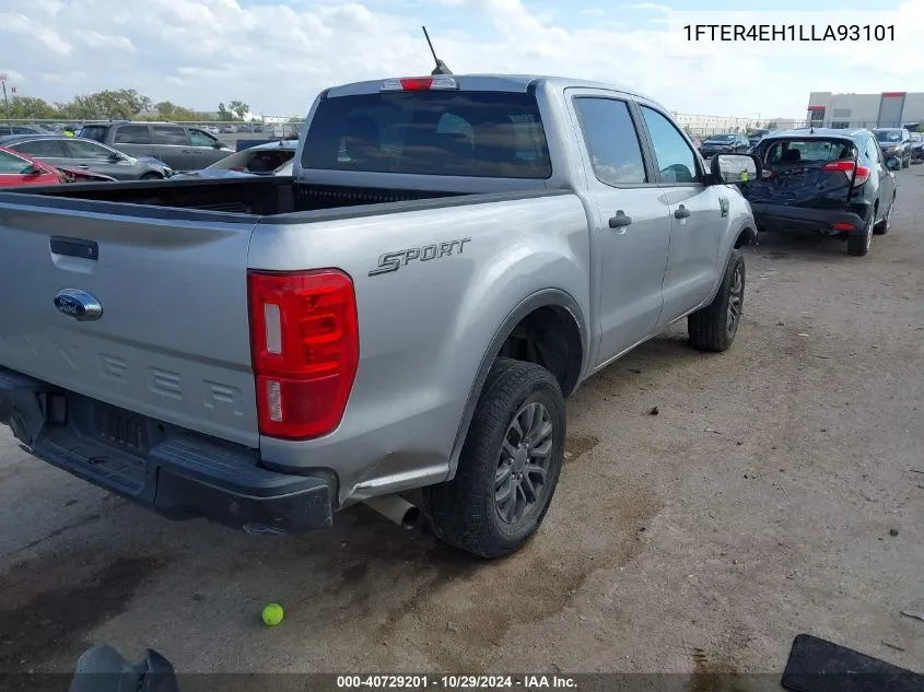 2020 Ford Ranger Xlt VIN: 1FTER4EH1LLA93101 Lot: 40729201