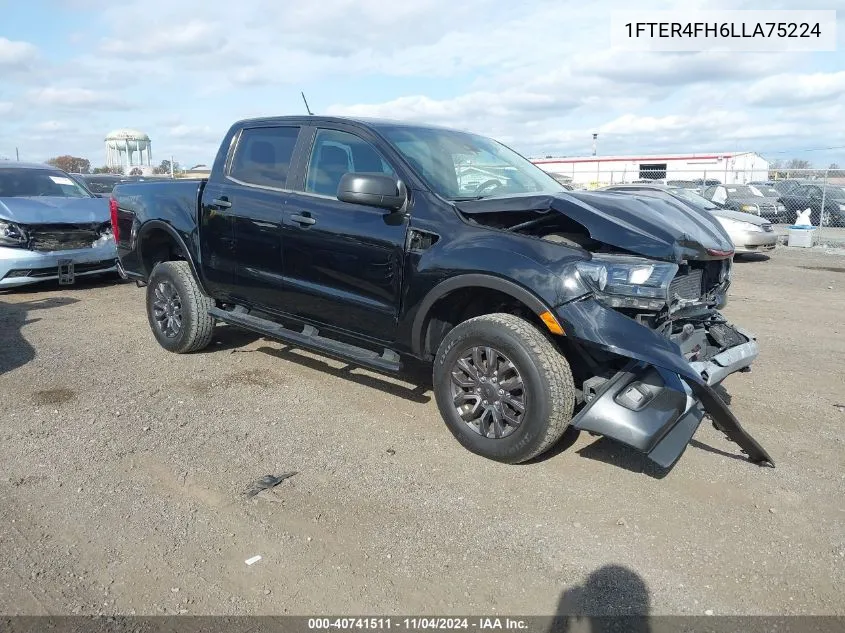 2020 Ford Ranger Xlt VIN: 1FTER4FH6LLA75224 Lot: 40741511