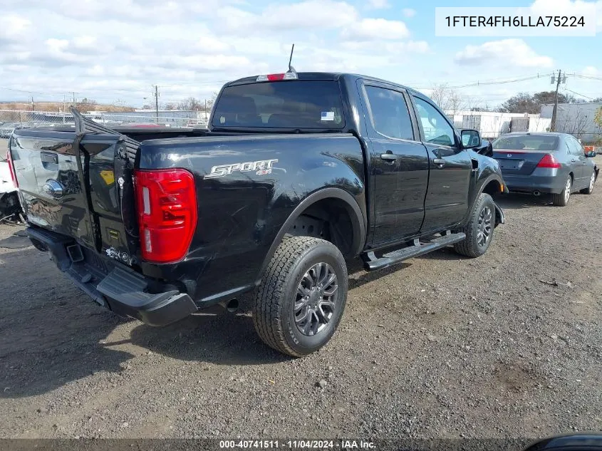 2020 Ford Ranger Xlt VIN: 1FTER4FH6LLA75224 Lot: 40741511