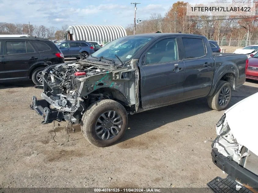 2020 Ford Ranger Xlt VIN: 1FTER4FH7LLA81422 Lot: 40761525