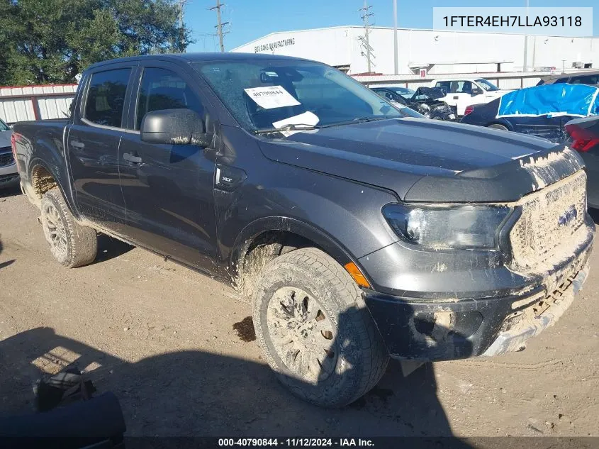 2020 Ford Ranger Xlt VIN: 1FTER4EH7LLA93118 Lot: 40790844