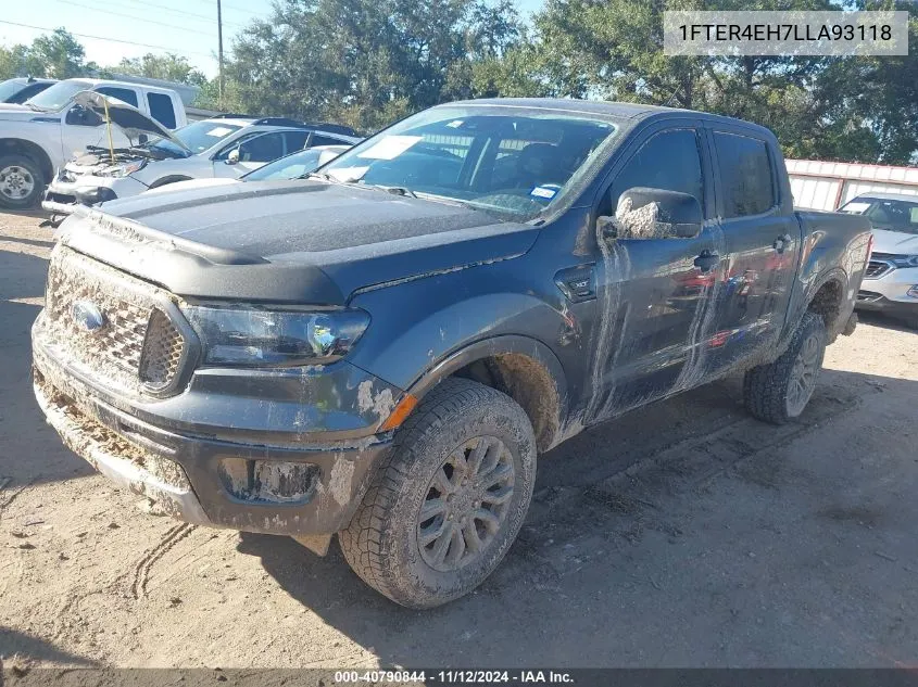 2020 Ford Ranger Xlt VIN: 1FTER4EH7LLA93118 Lot: 40790844