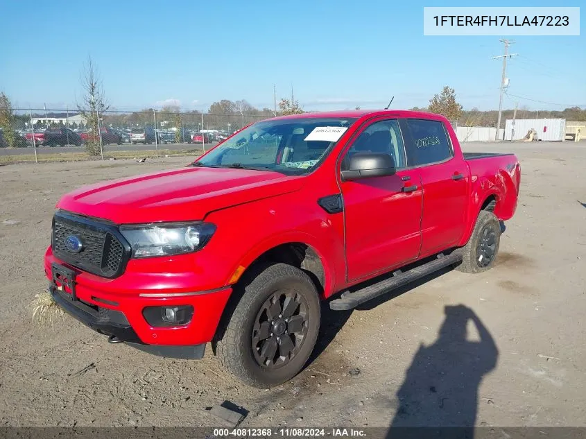 2020 Ford Ranger Xlt VIN: 1FTER4FH7LLA47223 Lot: 40812368