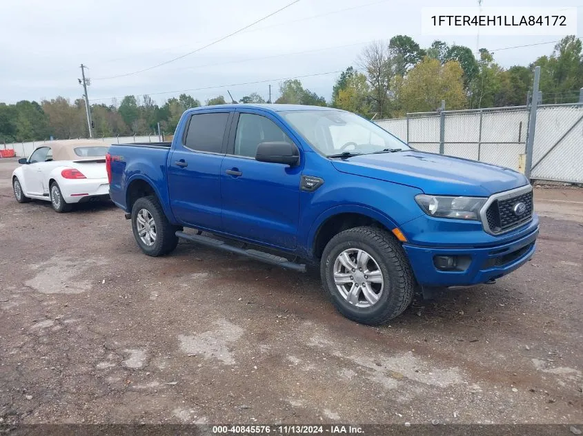 2020 Ford Ranger Xlt VIN: 1FTER4EH1LLA84172 Lot: 40845576