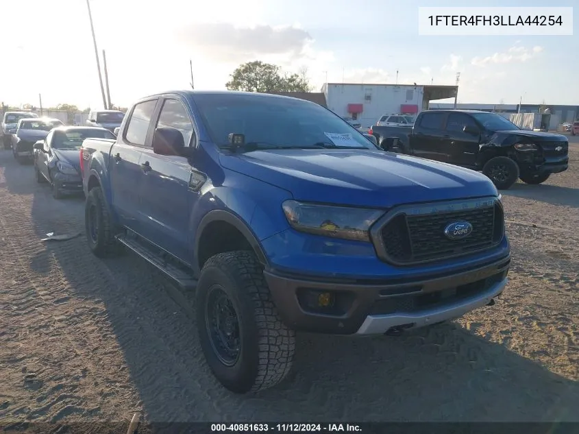 2020 Ford Ranger Xlt VIN: 1FTER4FH3LLA44254 Lot: 40851633