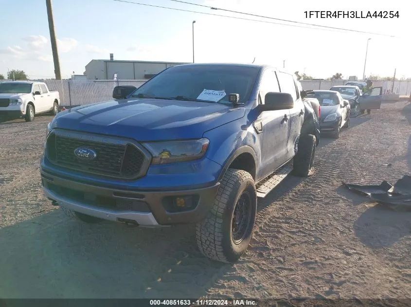 2020 Ford Ranger Xlt VIN: 1FTER4FH3LLA44254 Lot: 40851633