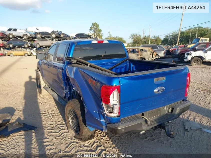 2020 Ford Ranger Xlt VIN: 1FTER4FH3LLA44254 Lot: 40851633