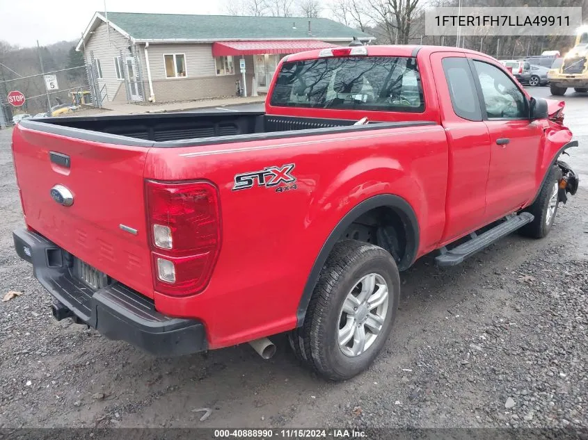 2020 Ford Ranger Xl VIN: 1FTER1FH7LLA49911 Lot: 40888990