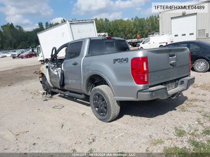 2021 Ford Ranger VIN: 1FTER4FHXMLE04489 Lot: 12101317