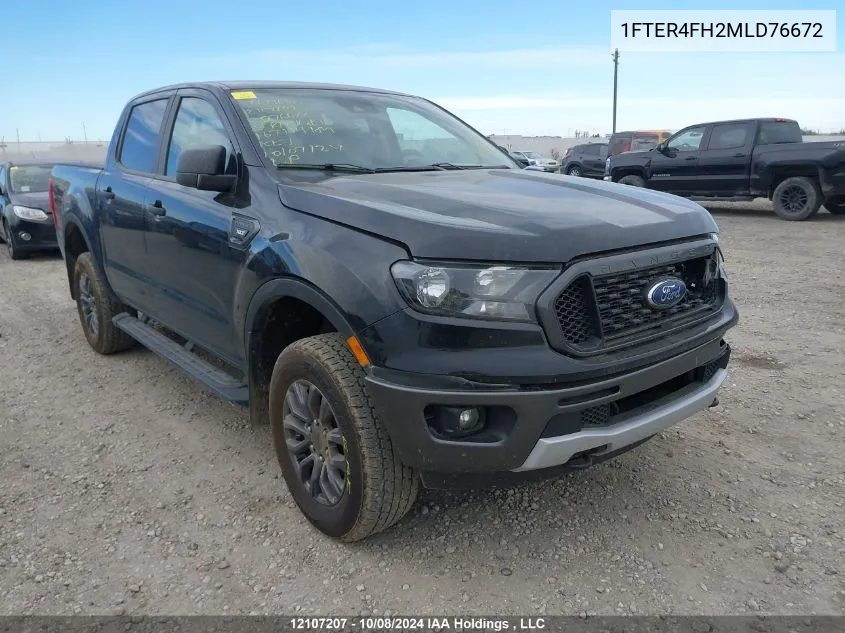 2021 Ford Ranger Xl/Xlt/Lariat VIN: 1FTER4FH2MLD76672 Lot: 12107207