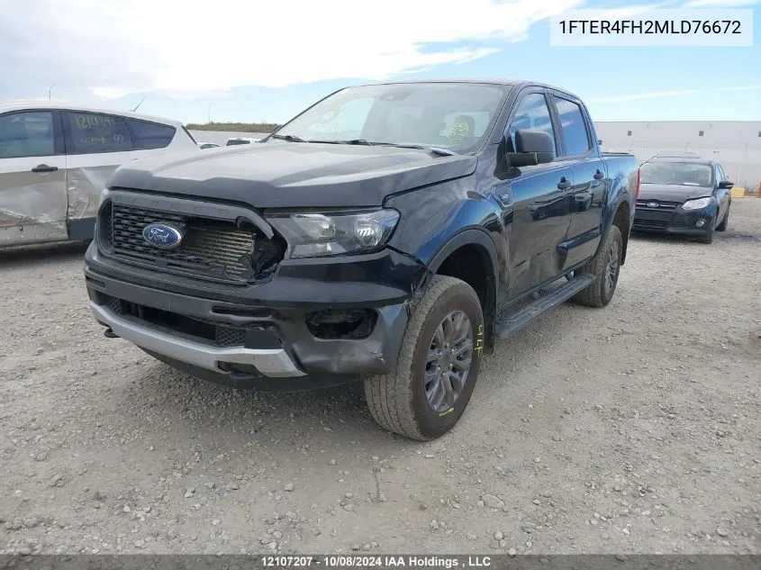 2021 Ford Ranger Xl/Xlt/Lariat VIN: 1FTER4FH2MLD76672 Lot: 12107207