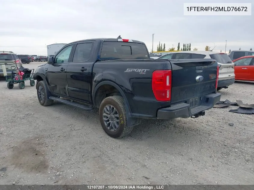 2021 Ford Ranger Xl/Xlt/Lariat VIN: 1FTER4FH2MLD76672 Lot: 12107207