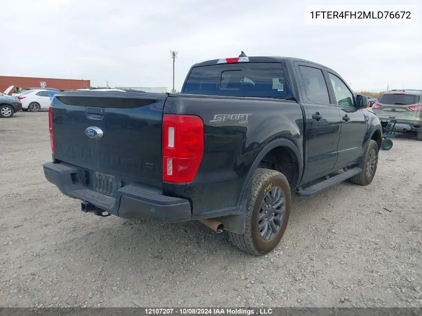 2021 Ford Ranger Xl/Xlt/Lariat VIN: 1FTER4FH2MLD76672 Lot: 12107207