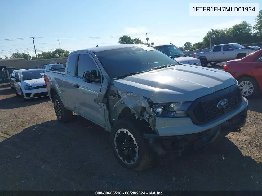 2021 Ford Ranger Xl VIN: 1FTER1FH7MLD01934 Lot: 39685518