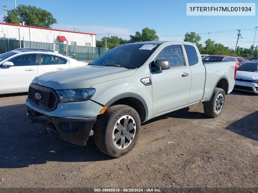 2021 Ford Ranger Xl VIN: 1FTER1FH7MLD01934 Lot: 39685518