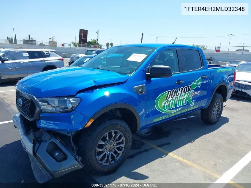 2021 Ford Ranger Xlt VIN: 1FTER4EH2MLD32348 Lot: 39871175