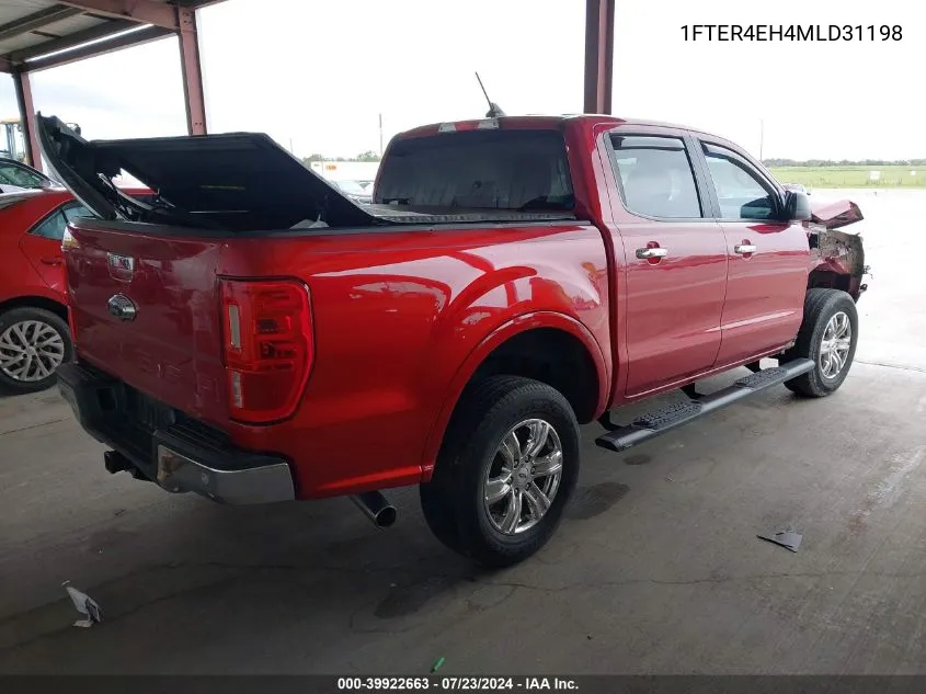 2021 Ford Ranger Xlt VIN: 1FTER4EH4MLD31198 Lot: 39922663